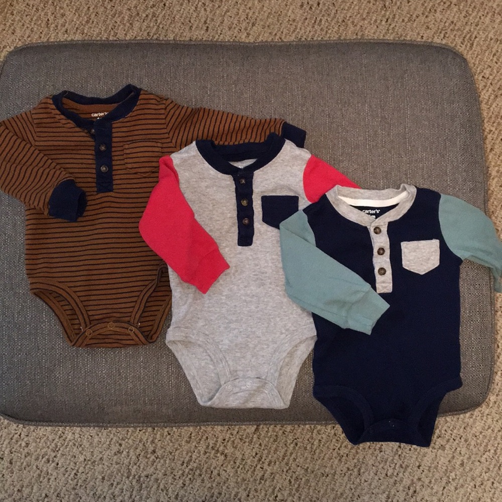 Bundle of three baby boys onesies